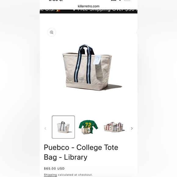 New Puebco College Tote Bag- Library Size - Picture 2 of 6